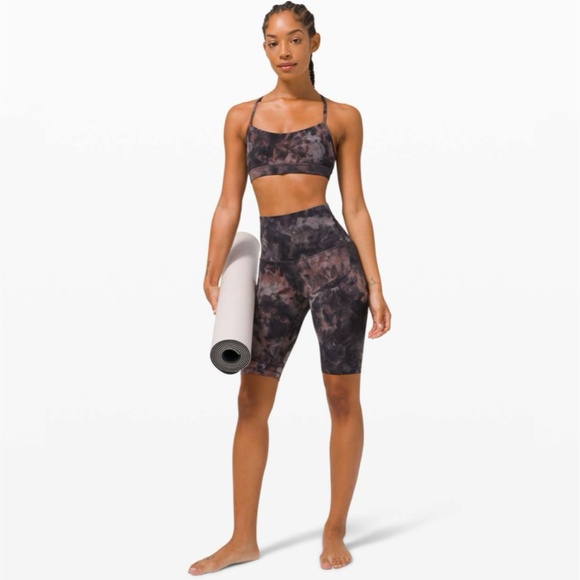 Lululemon Flow Y Sports Bra Top Racerback Tie Dye Activewear Athleisure Pink 6 - Picture 11 of 11